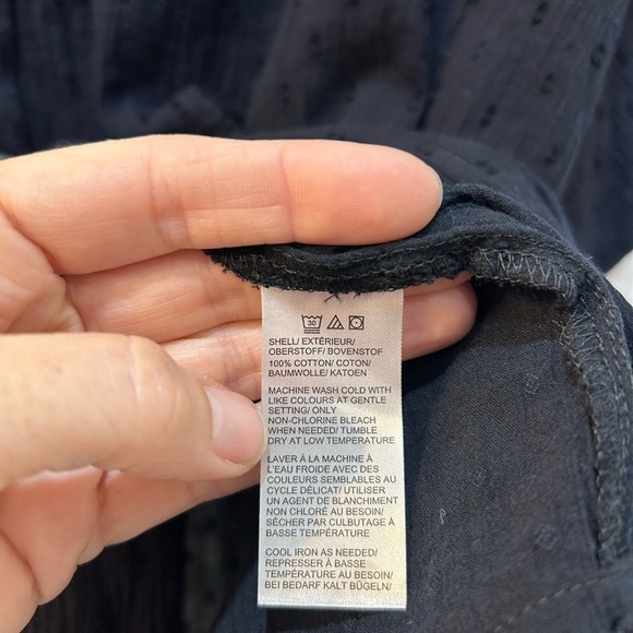 Lord & Taylor Lightweight Textured Button Front Blouse Sz 1X Retro Dot Grunge - Picture 8 of 9